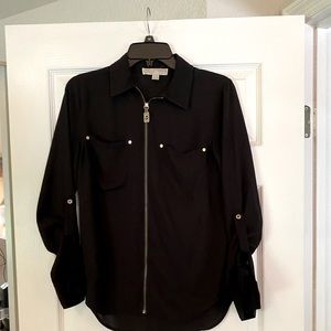 Michael Kors women’s size small zip front blouse